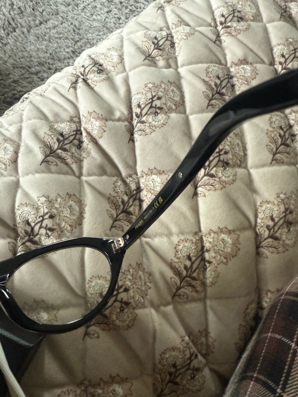 Prada Black Cat-Eye Sunglasses with Gold Accents - Picture 10 of 12